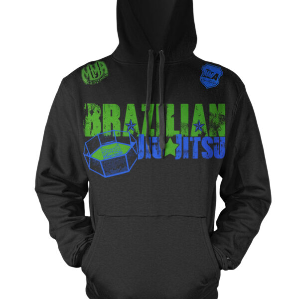 BRAZILIAN JIU JITSU UFC OCTAGON FIGHT RING PULLOVER HOODIE SWEATSHIRT