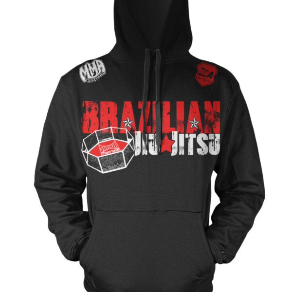 BRAZILIAN JIU JITSU UFC OCTAGON FIGHT RING PULLOVER HOODIE SWEATSHIRT