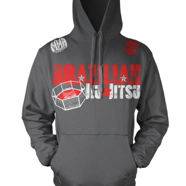 BRAZILIAN JIU JITSU UFC OCTAGON FIGHT RING PULLOVER HOODIE SWEATSHIRT