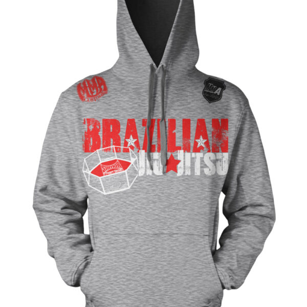 BRAZILIAN JIU JITSU UFC OCTAGON FIGHT RING PULLOVER HOODIE SWEATSHIRT