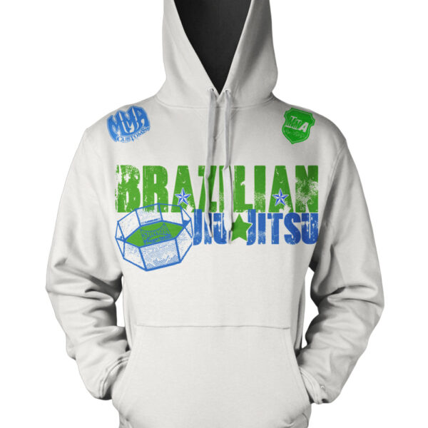 BRAZILIAN JIU JITSU UFC OCTAGON FIGHT RING PULLOVER HOODIE SWEATSHIRT