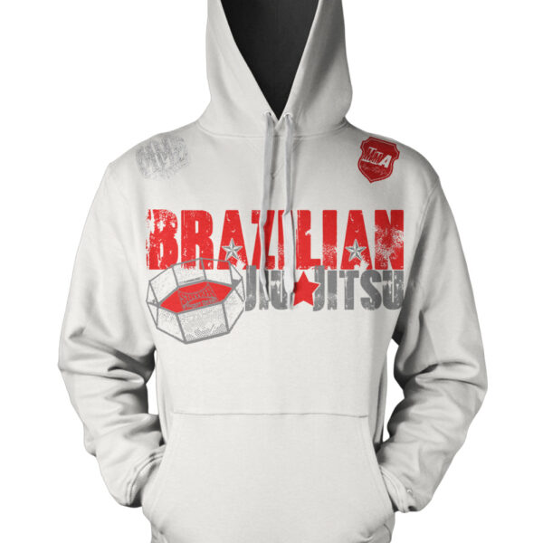 BRAZILIAN JIU JITSU UFC OCTAGON FIGHT RING PULLOVER HOODIE SWEATSHIRT