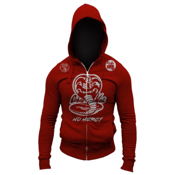 Cobra Kai No Mercy 80's Movie The Karate Kid Youtube Show Adult Full Zip-Up Hoodie Sweatshirt