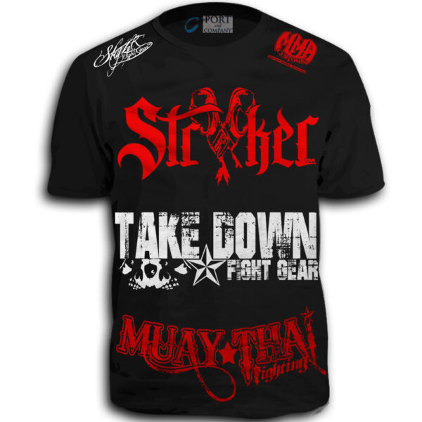 Stryker Fight Gear Y MMA GLOVES Takedown Fight Gear Skulls Muay Thai Fighting BJJ Walkout T-Shirt